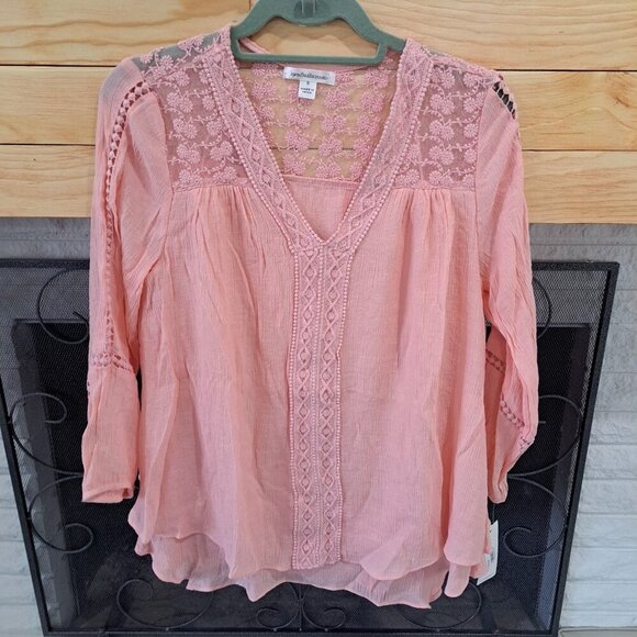 John Paul Richard Tops - John Paul Richard Blouse Women Small Boho Lace Flowy Peasant Festival Embroidery